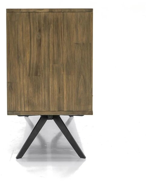 LivinHill Komoda Massa 160 cm z masivu hnědá/grafit
