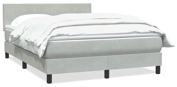 Box spring postel s matrací světle šedá 160x210 cm samet 3316023