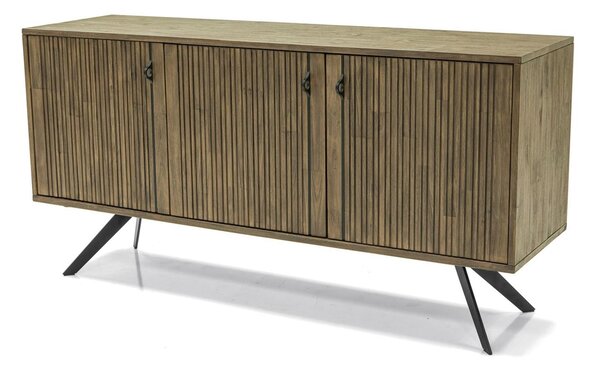 LivinHill Komoda Massa 160 cm z masivu hnědá/grafit