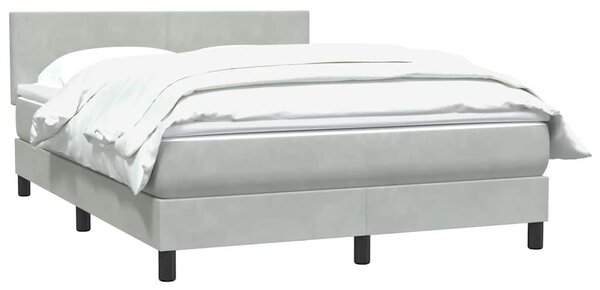 Box spring postel s matrací světle šedá 160x210 cm samet 3316023