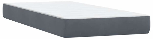 Box spring postel s matrací tmavě šedá 80x220 cm samet 3317548