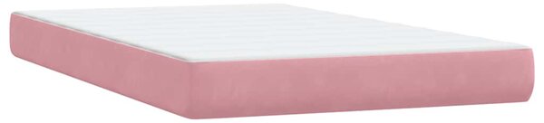 Box spring postel s matrací růžová 120x220 cm samet 3316064