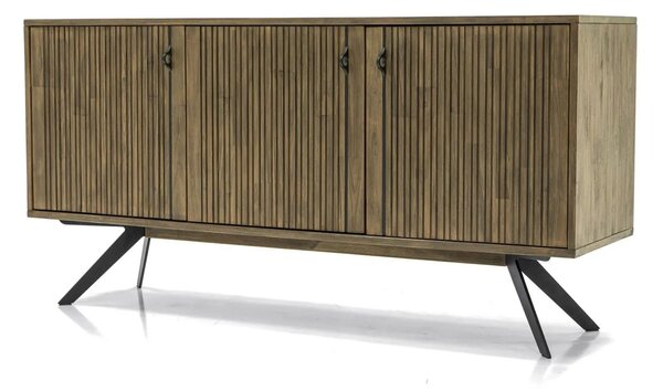 LivinHill Komoda Massa 160 cm z masivu hnědá/grafit