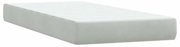 Box spring postel s matrací světle šedá 90x220 cm samet 3316527