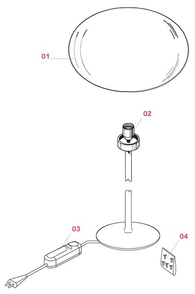 Flos Glo-Ball E27 stolní svítidlo Černá
