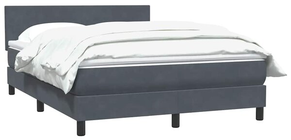 Box spring postel s matrací tmavě šedá 160x210 cm samet 3316024