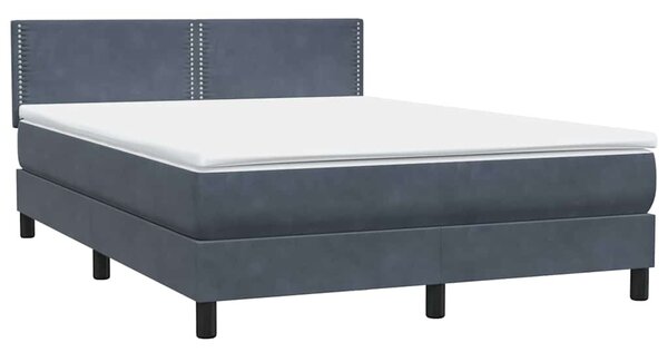 Box spring postel s matrací tmavě šedá 160x210 cm samet 3316120