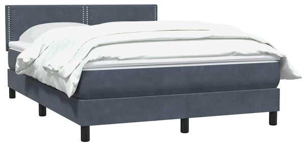 Box spring postel s matrací tmavě šedá 160x210 cm samet 3316120