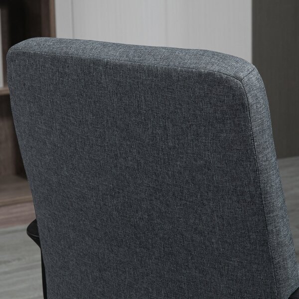 Vinsetto otočná kancelářská židle s nastavitelnou výškou a opěrkami moderním stylem, nosnost 120 kg, pro studium 59x63x96-105,5 cm Tmavě šedá | Aosom