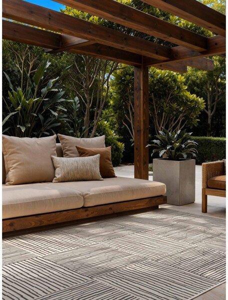 Černý/krémový vnitřní a venkovní koberec 200x300 cm Haringey Nightingale – Ted Baker