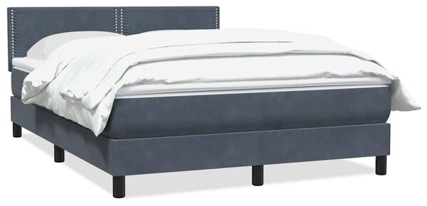 Box spring postel s matrací tmavě šedá 160x210 cm samet 3316120