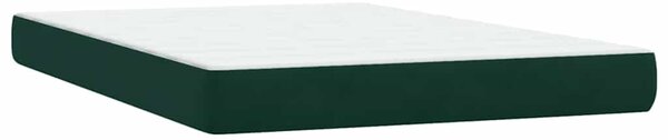 Box spring postel s matrací tmavě zelená 160x220 cm samet 3317994