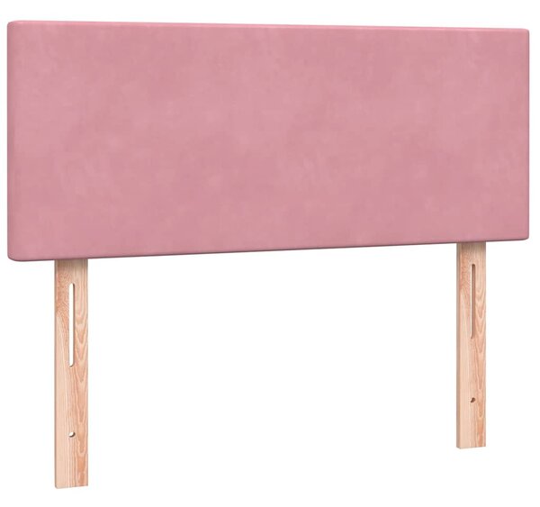 Box spring postel s matrací růžová 120x220 cm samet 3316064