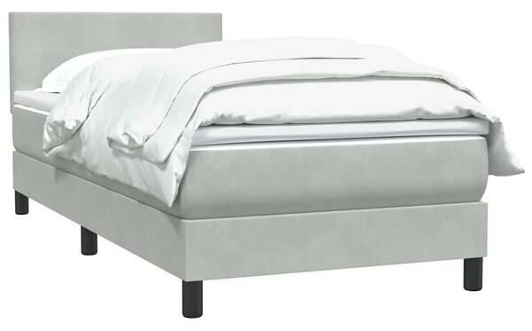 Box Spring Postel s matrací Světle šedá 90x220 cm Samet 3316047