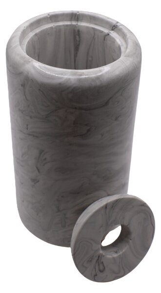 VOJA HOME Dóza Tempus kruhová malá s uzávěrem | marble design Barva: Světle šedá (marble)
