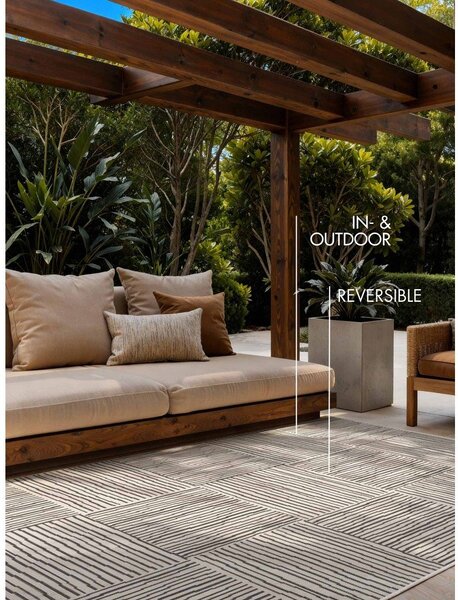Černý/krémový vnitřní a venkovní koberec 200x300 cm Haringey Nightingale – Ted Baker