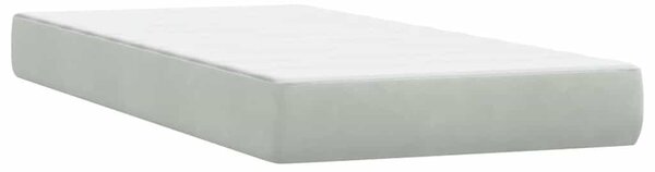 Box Spring Postel s matrací Světle šedá 90x220 cm Samet 3318477