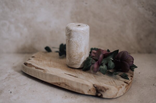 VOJA HOME Dóza Tempus kruhová malá s uzávěrem | marble design Barva: Světle šedá (marble)