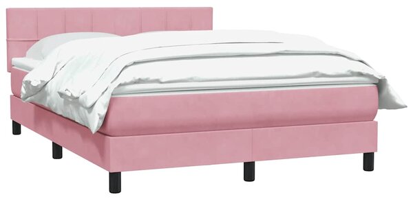 Box spring postel s matrací růžová 160x210 cm samet 3316220