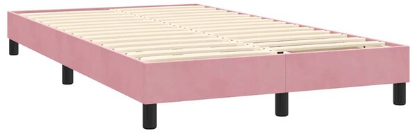 Box spring postel s matrací růžová 120x220 cm samet 3316256