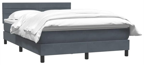 Box spring postel s matrací tmavě šedá 160x210 cm samet 3316312