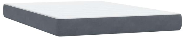 Box spring postel s matrací tmavě šedá 160x210 cm samet 3316312