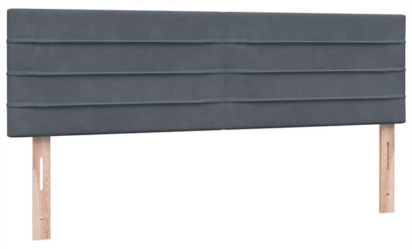 Box spring postel s matrací tmavě šedá 160x210 cm samet 3316312