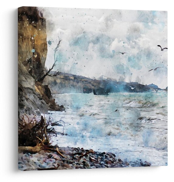 Obraz - Útes, akvarel (30x30 cm)