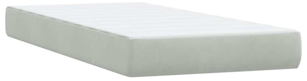 Box Spring Postel s matrací Světle šedá 90x220 cm Samet 3316239