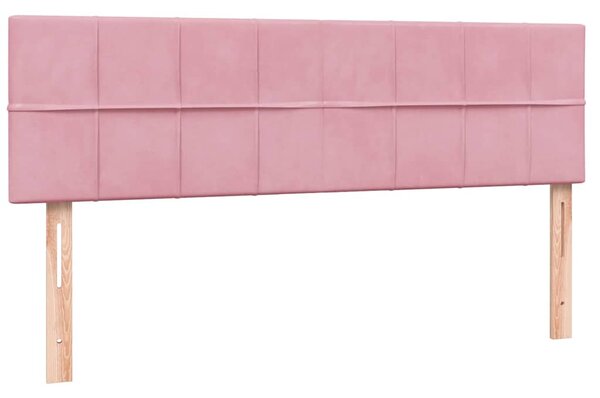 Box spring postel s matrací růžová 160x210 cm samet 3316220