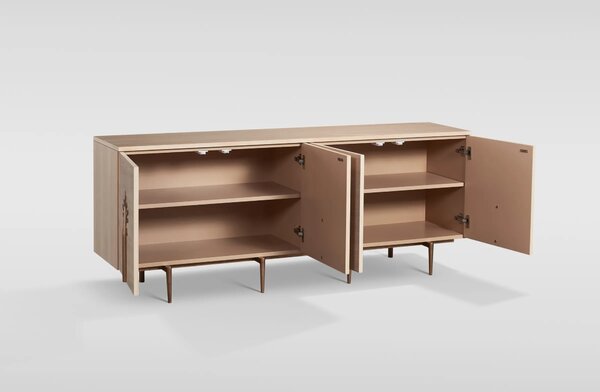 LivinHill Komoda Stilig ST307 180 cm dub bílý/zlatá