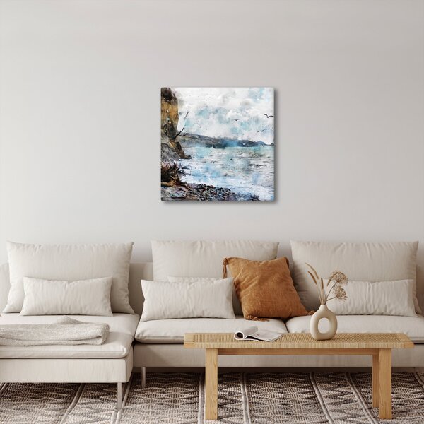 Obraz - Útes, akvarel (30x30 cm)