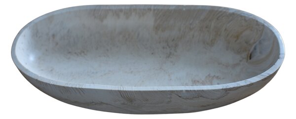 VOJA HOME Dekorativní mísa Zanoria – oválná, 29,5 × 12,5 cm Barva: Bílá