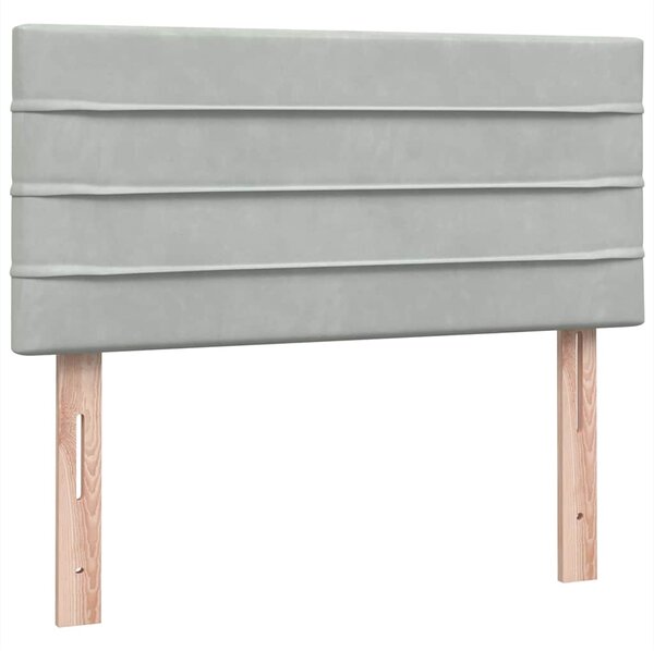 Box Spring Postel s matrací Světle šedá 90x220 cm Samet 3316335