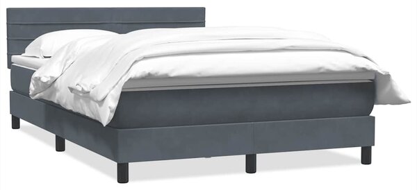 Box spring postel s matrací tmavě šedá 160x210 cm samet 3316312