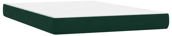 Box spring postel s matrací tmavě zelená 160x220 cm samet 3317826