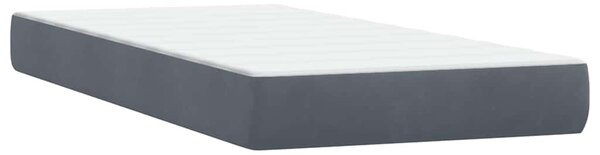 Box spring postel s matrací tmavě šedá 80x220 cm samet 3318472
