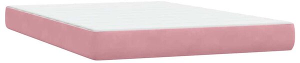 Box spring postel s matrací růžová 160x210 cm samet 3316220