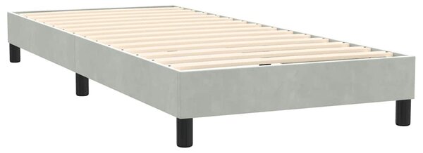 Box spring postel s matrací a LED Světle šedá 90x220 cm Samet 3317007