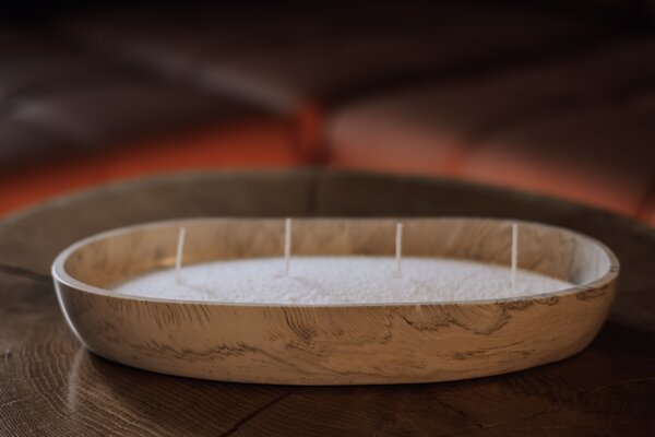 VOJA HOME Dekorativní mísa Zanoria – oválná, 29,5 × 12,5 cm Barva: Bílá