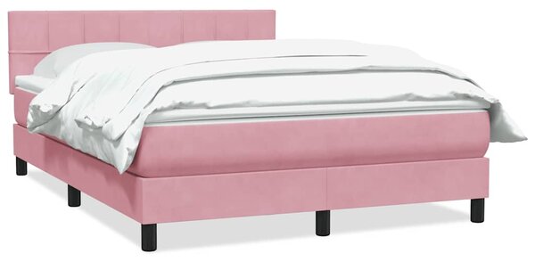 Box spring postel s matrací růžová 160x210 cm samet 3316220