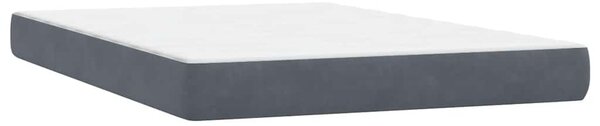 Box spring postel s matrací tmavě šedá 160x210 cm samet 3316600
