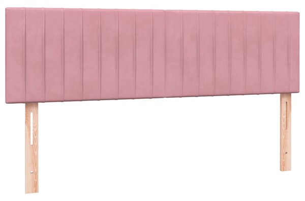 Box spring postel s matrací růžová 160x210 cm samet 3316412