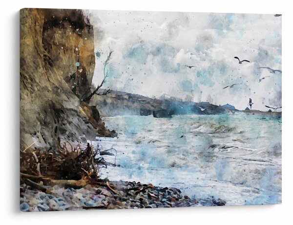 Obraz - Útes, akvarel (70x50 cm)