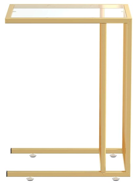 Stolek na notebook průhledný 50 x 35 x 65 cm tvrzené sklo 331645