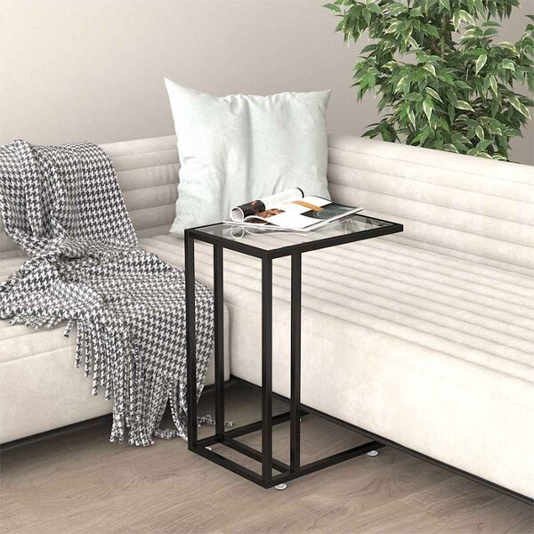 Stolek na notebook průhledný 50 x 35 x 65 cm tvrzené sklo 331649