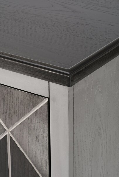 LivinHill Komoda Stilig ST504 152 cm z masivu šedá/zlatá