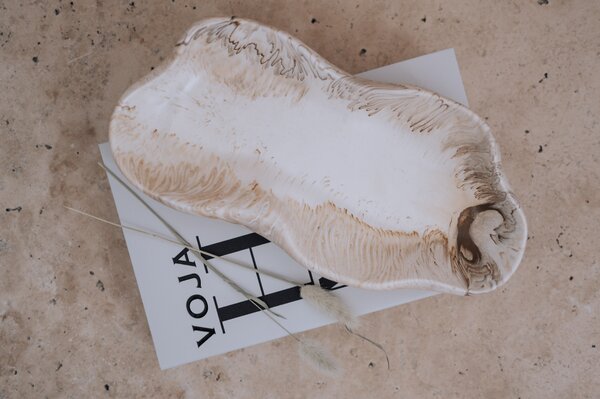 VOJA HOME Dekorativní mísa Taleva – 30×16 cm Barva: Bílá