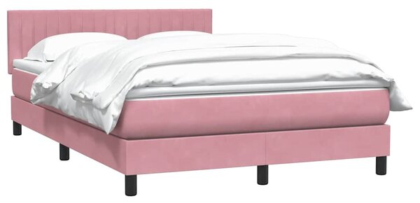 Box spring postel s matrací růžová 160x210 cm samet 3316412