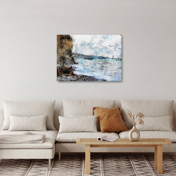 Obraz - Útes, akvarel (70x50 cm)